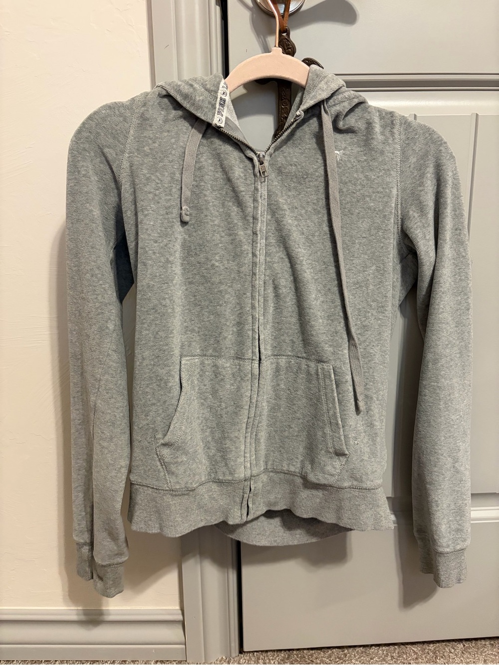 Victoria's Secret Light Gray Zip-Up Hoodie